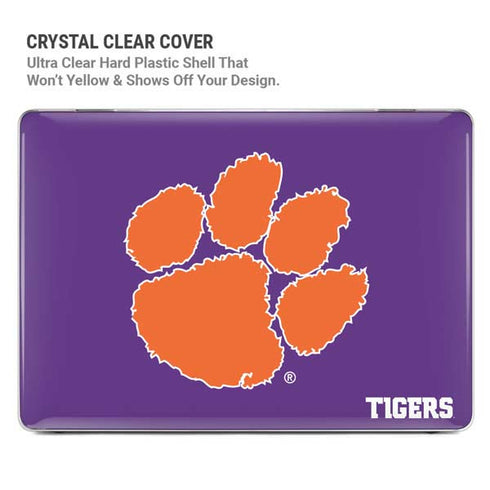 Clemson University Tiger Print Purple MacBook Pro 15in (2016-19) Case plus Skin