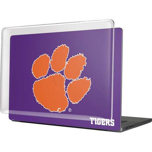 Clemson University Tiger Print Purple MacBook Pro 16in (2021-25) Case plus Skin