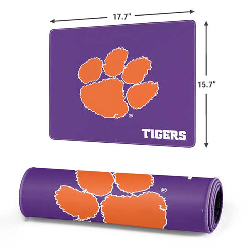 Clemson University Tiger Print Purple Gaming Mouse Pad