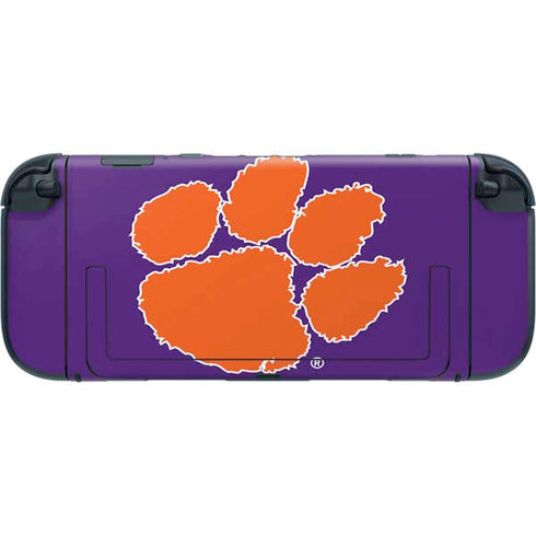 Clemson University Tiger Print Purple Nintendo Switch 2 (2025) with Joy-Con Skin