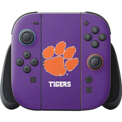 Clemson University Tiger Print Purple Nintendo Switch 2 (2025) Joy-Con Controller Skin