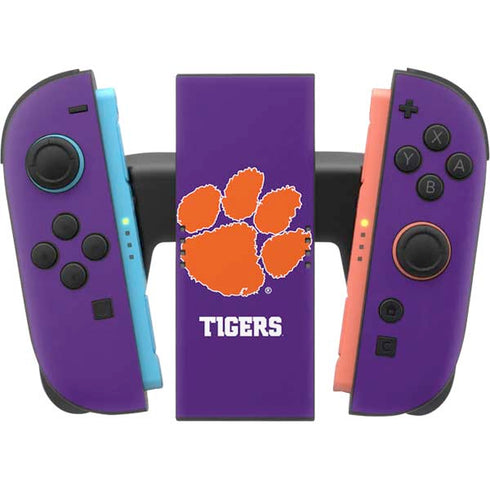 Clemson University Tiger Print Purple Nintendo Switch 2 (2025) Joy-Con Controller Skin