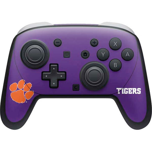 Clemson University Tiger Print Purple Nintendo Skins