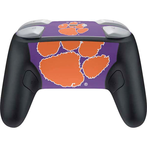 Clemson University Tiger Print Purple Nintendo Switch 2 (2025) Pro Controller Skin