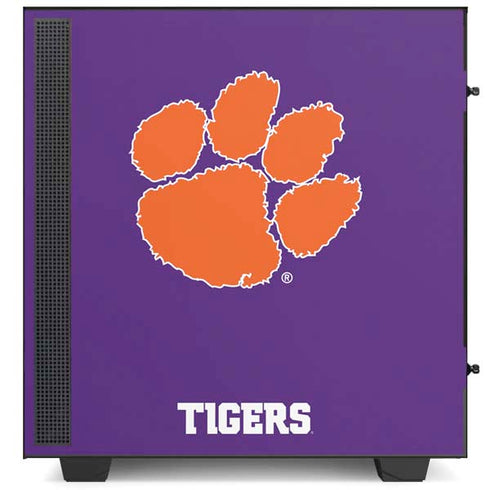 Clemson University Tiger Print Purple NZXT H510 Compact ATX Mid-Tower Case Skin