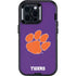 Clemson University Tiger Print Purple Otterbox Defender iPhone Skin