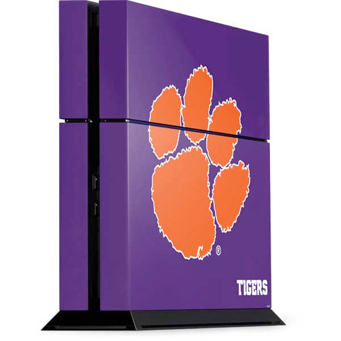 Clemson University Tiger Print Purple PlayStation PS4 Skins