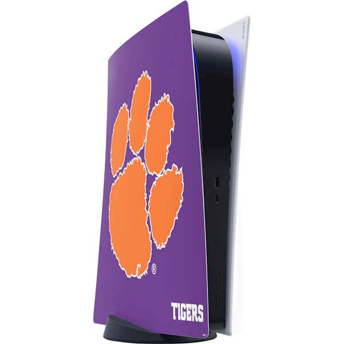 Clemson University Tiger Print Purple PlayStation PS5 Skins