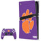 Clemson University Tiger Print Purple PS5 Pro Bundle Skin