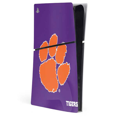Clemson University Tiger Print Purple PlayStation PS5 Skins
