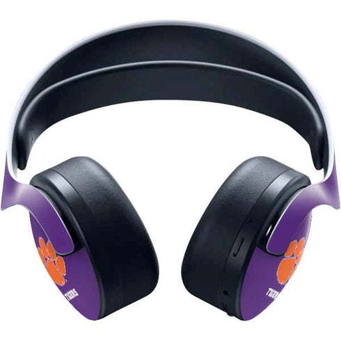 Clemson University Tiger Print Purple PULSE 3D Wireless Headset for PS5 Skin