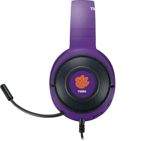 Clemson University Tiger Print Purple Razer Kraken X Skin