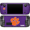 Clemson University Tiger Print Purple Steam Deck Handheld Gaming Computer OLED Skin
