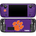 Clemson University Tiger Print Purple Steam Deck Handheld Gaming Computer OLED Skin
