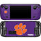 Clemson University Tiger Print Purple Steam Deck Handheld Gaming Computer Skin
