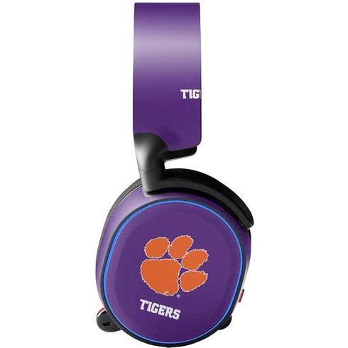 Clemson University Tiger Print Purple SteelSeries Arctis 3 Skin