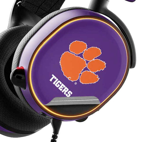 Clemson University Tiger Print Purple SteelSeries Arctis 5 Skin