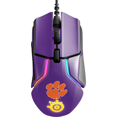 Clemson University Tiger Print Purple SteelSeries Rival 600 Gaming Mouse Skin