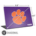 Clemson University Tiger Print Purple Universal Laptop 12in (9.8 x 6.8in) Skin