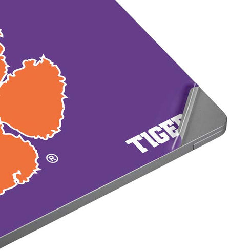 Clemson University Tiger Print Purple Universal Laptop 18in (14.6 x 10.6in) Skin