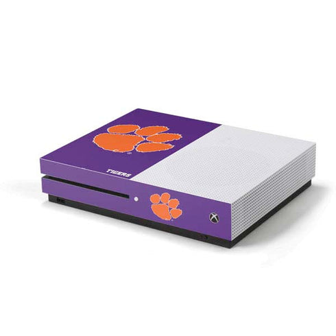 Clemson University Tiger Print Purple Xbox One Skins