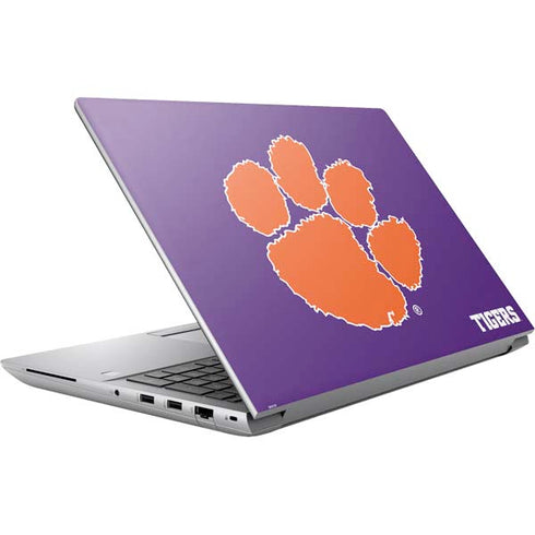 Clemson University Tiger Print Purple HP ZBook Fury 16 G10 Skin