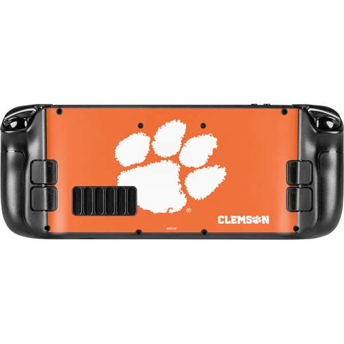 Clemson University Tiger Print Steam Deck Handheld Gaming Computer Skin