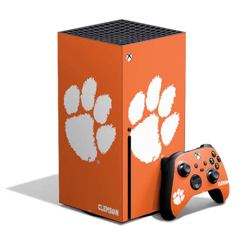 Clemson University Tiger Print Xbox Series X Bundle Skin
