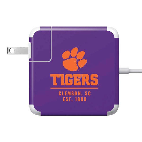 Clemson University Tigers Est 1889 85W Power Adapter (15 and 17 inch MacBook Pro Charger) Skin