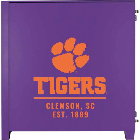 Clemson University Tigers Est 1889 Corsair 4000D Tempered Glass Mid-Tower ATX Case Skin