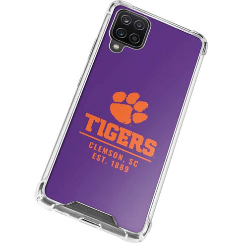 Clemson University Tigers Est 1889 Galaxy A12 Clear Case