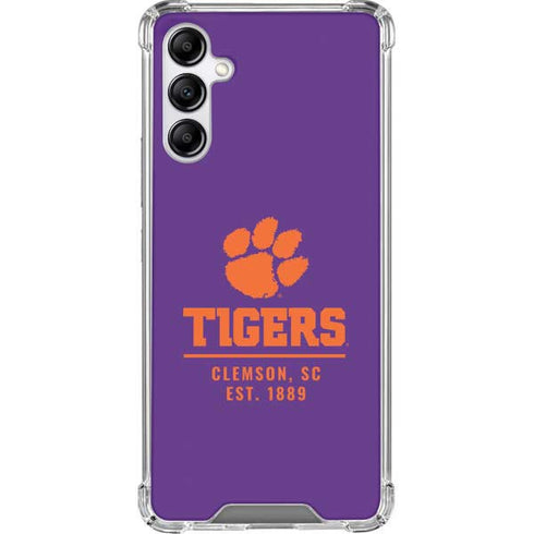 Clemson University Tigers Est 1889 Galaxy A14 5G Clear Case