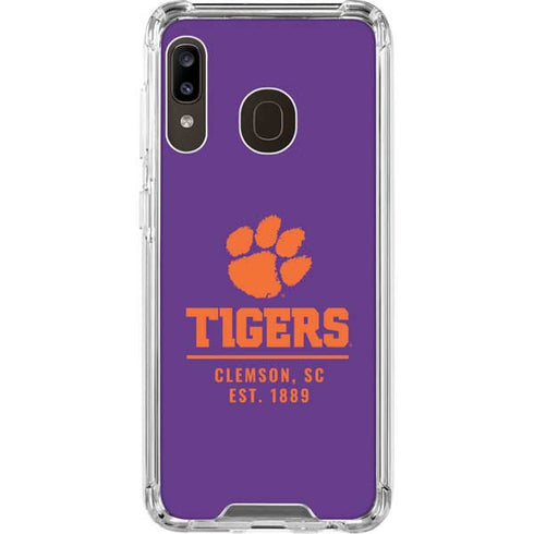 Clemson University Tigers Est 1889 Galaxy A30 Clear Case