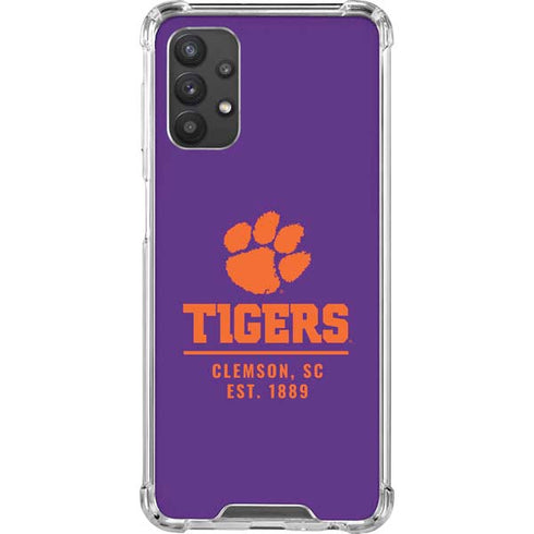 Clemson University Tigers Est 1889 Galaxy A32 5G Clear Case