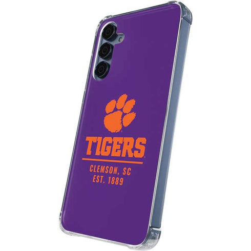 Clemson University Tigers Est 1889 Galaxy A55 5G Clear Case