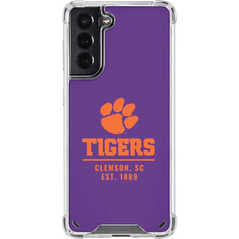 Clemson University Tigers Est 1889 Galaxy S21 5G Clear Case