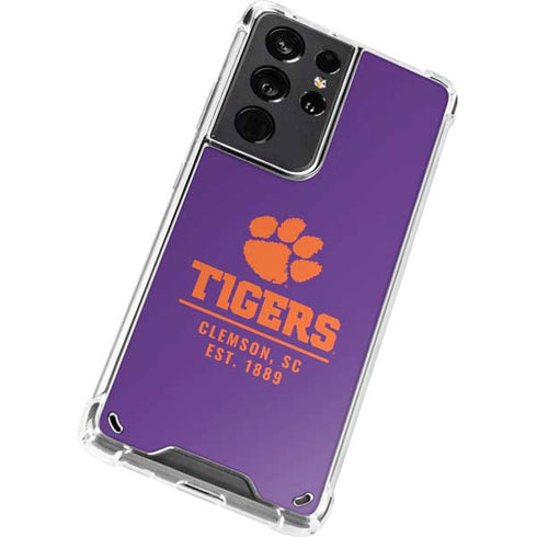 Clemson University Tigers Est 1889 Galaxy S21 Ultra 5G Clear Case