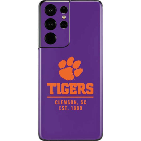 Clemson University Tigers Est 1889 Galaxy S21 Ultra 5G Skin