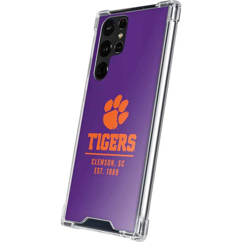 Clemson University Tigers Est 1889 Galaxy S22 Ultra Clear Case