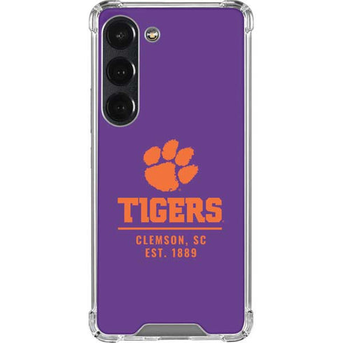 Clemson University Tigers Est 1889 Galaxy S23 Clear Case