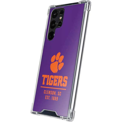 Clemson University Tigers Est 1889 Galaxy S23 Ultra Clear Case