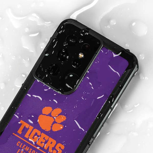 Clemson University Tigers Est 1889 Galaxy S24 Ultra Waterproof Case
