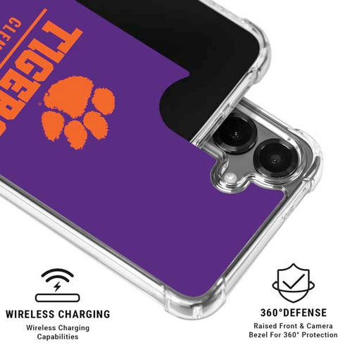Clemson University Tigers Est 1889 Galaxy S26 Clear Case