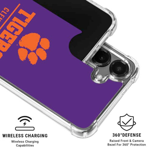 Clemson University Tigers Est 1889 Galaxy S26 Plus Clear Case
