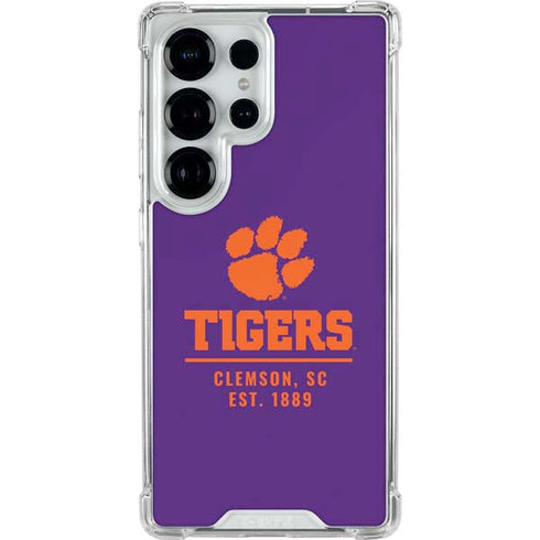 Clemson University Tigers Est 1889 Galaxy S26 Ultra Clear Case