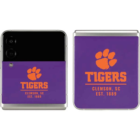 Clemson University Tigers Est 1889 Galaxy Z Flip3 5G Skin