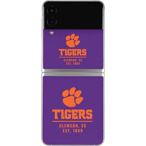 Clemson University Tigers Est 1889 Galaxy Z Flip3 5G Skin