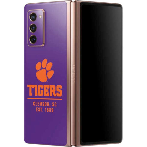 Clemson University Tigers Est 1889 Galaxy Z Fold2 5G Skin