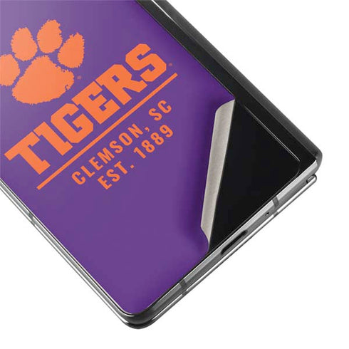 Clemson University Tigers Est 1889 Galaxy Z Fold2 5G Skin