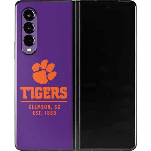 Clemson University Tigers Est 1889 Galaxy Z Fold3 5G Skin